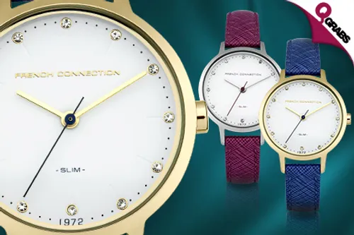 For QR195 Stylize with FCUK Watches for Men & Women - Choose from 10 Sophisticated Designs! (Up to QR488 Value)